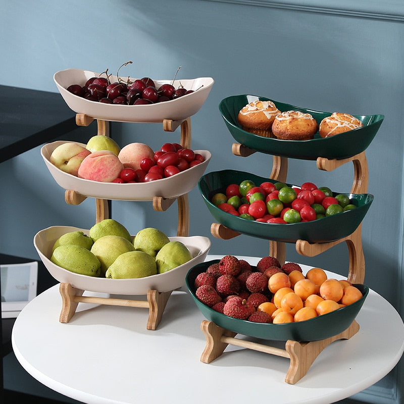 Creative Modern Multi-Layer Fruit Plate - 2/3 Tiers Oval Serving