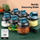Seasoning Kitchen Spice Kit Glass Bottles